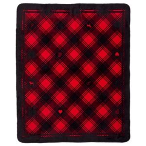 Victoria Secret Pink Red and Black Plaid Blanket